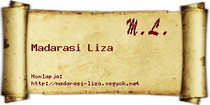Madarasi Liza névjegykártya